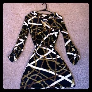 Micheal Kors silk dress w/ gold embellishments!